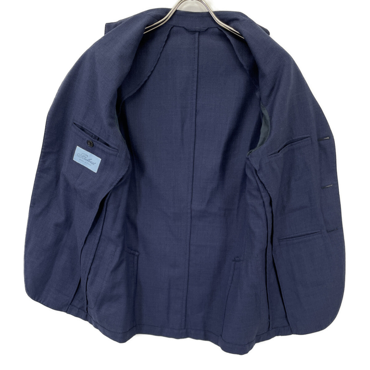 Belvest ベルベスト G15161 ﾌﾞﾙｰ ｳｰﾙ 3B ﾃｰﾗｰﾄﾞｼﾞｬｹｯﾄ ジャケット 44
