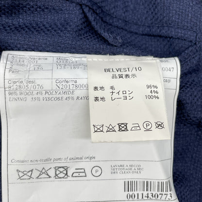 Belvest ベルベスト G15161 ﾌﾞﾙｰ ｳｰﾙ 3B ﾃｰﾗｰﾄﾞｼﾞｬｹｯﾄ ジャケット 44