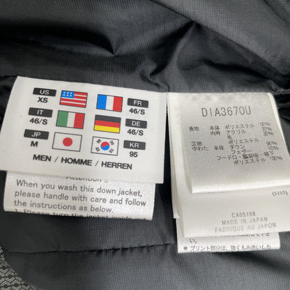 水沢ダウン ミズサワダウン DIA3670U ﾌﾞﾗｯｸ ｵﾙﾃﾗｲﾝ ﾀﾞｳﾝｼﾞｬｹｯﾄ ジャケット XS