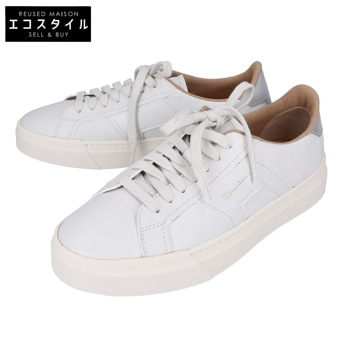 SANTONI サントーニ DBS MBGT21967PNNK ダブルバックル スニーカー シューズ 7