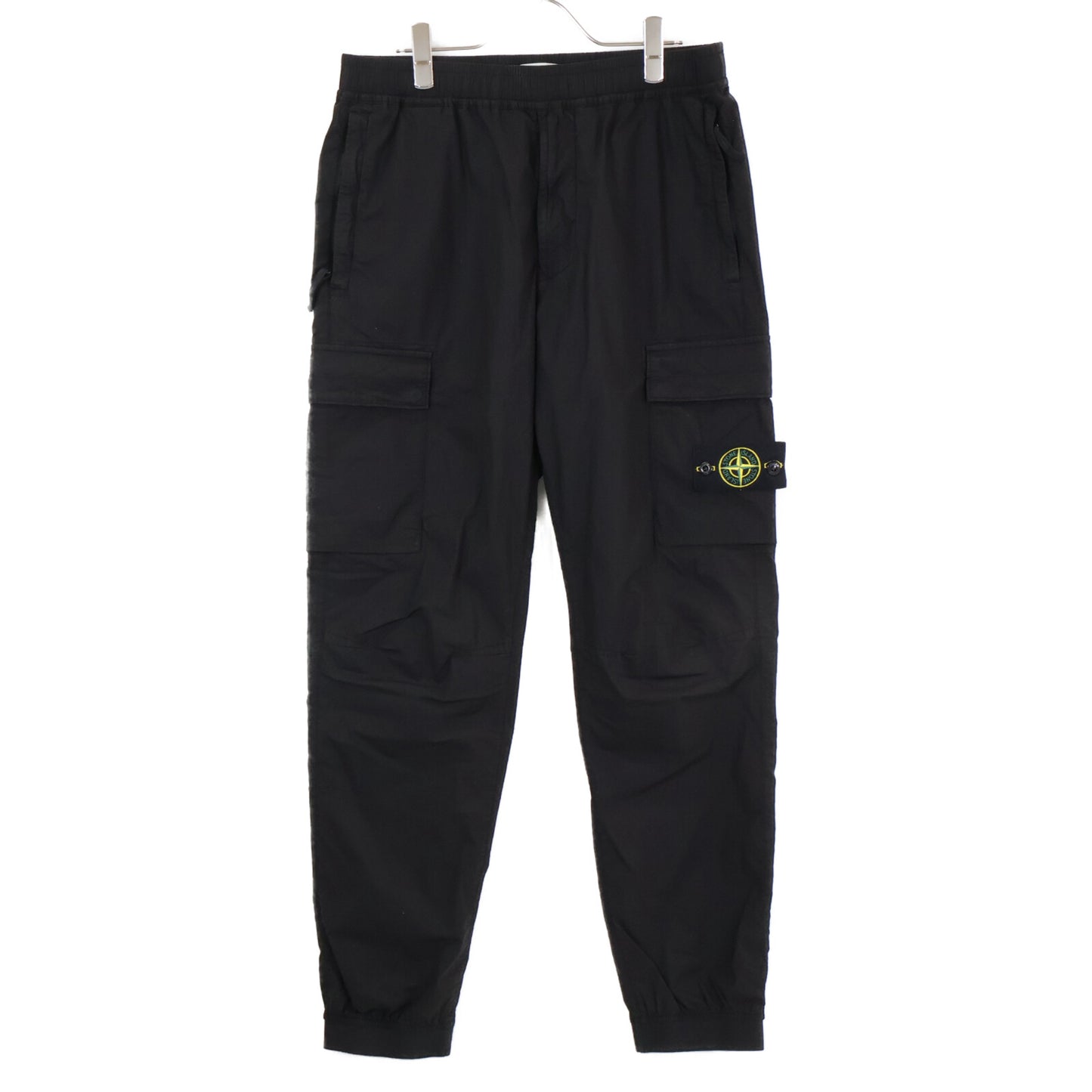 STONE ISLAND ストーンアイランド 24年製 ﾌﾞﾗｯｸ STRETCH COTTON TELA PARACADUTE ｶｰｺﾞﾊﾟﾝﾂ ボトムス 32