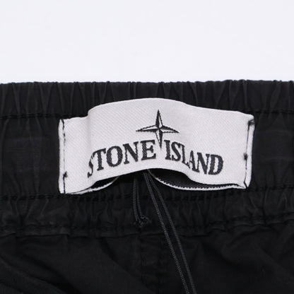 STONE ISLAND ストーンアイランド 24年製 ﾌﾞﾗｯｸ STRETCH COTTON TELA PARACADUTE ｶｰｺﾞﾊﾟﾝﾂ ボトムス 32
