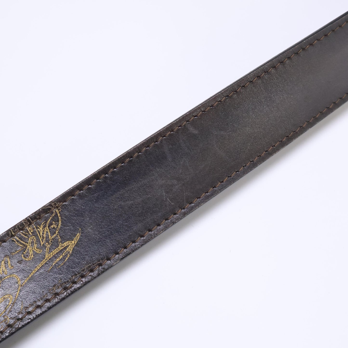 berluti ベルルッティ Bバックル スクリット パティーヌレザー ベルト 100 40