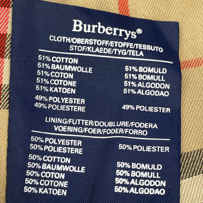 Burberry's バーバリーズ ﾍﾞｰｼﾞｭ ﾄﾚﾝﾁｺｰﾄ コート 表記無し