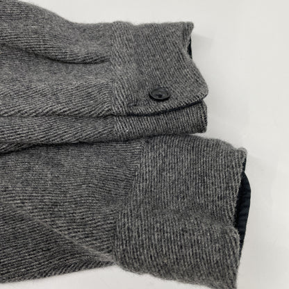 STUSSY ステューシー ｸﾞﾚｰ 紺ﾀｸﾞ ｳｰﾙ 長袖ｼｬﾂ トップス Ｌ