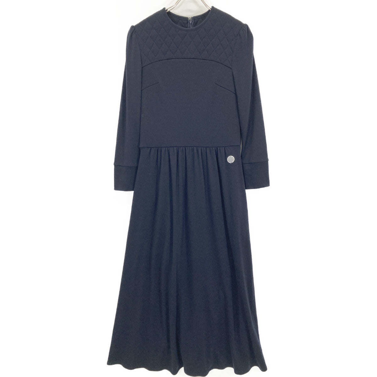 BORDERS at BALCONY ボーダーズアットバルコニー ﾈｲﾋﾞｰ ｷﾙﾃｨﾝｸﾞ ｳｰﾙ ﾜﾝﾋﾟｰｽ ワンピース 38