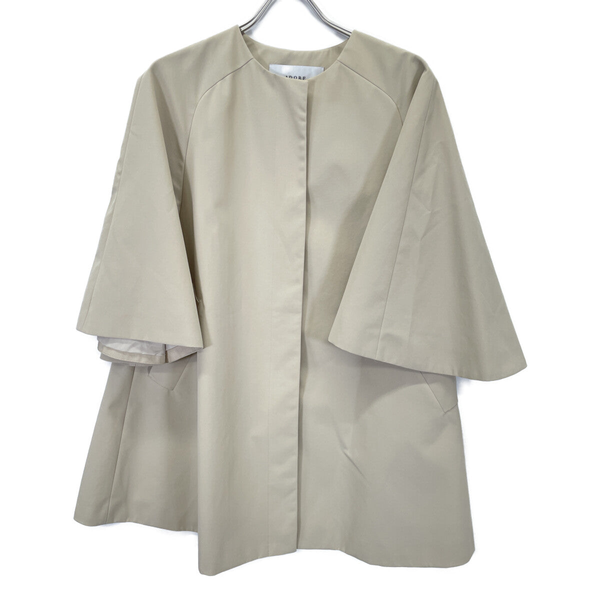 ADORE アドーア 22年製 ﾍﾞｰｼﾞｭ ｳｪｻﾞｰｸﾞﾛﾗﾝｼﾞｬｹｯﾄｺｰﾄ コート 38