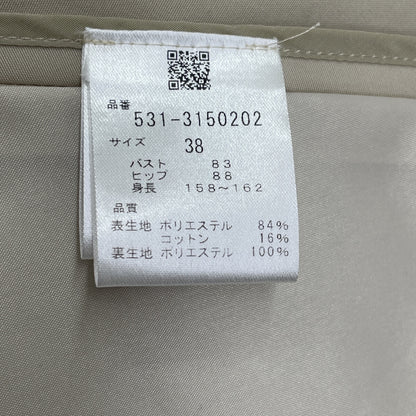 ADORE アドーア 22年製 ﾍﾞｰｼﾞｭ ｳｪｻﾞｰｸﾞﾛﾗﾝｼﾞｬｹｯﾄｺｰﾄ コート 38