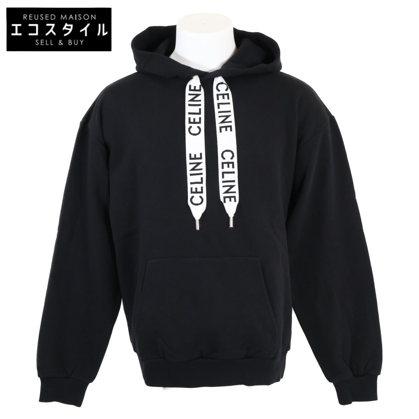 CELINE セリーヌ 【美品/国内正規】2Y468670Q ルーズ フーディ/プルオーバー パーカー/ トップス M