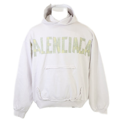 BALENCIAGA バレンシアガ 【美品/国内正規】744441 TOVB1 TAPE Type クラッシュ加工 プルオーバー パーカー/ トップス XXS