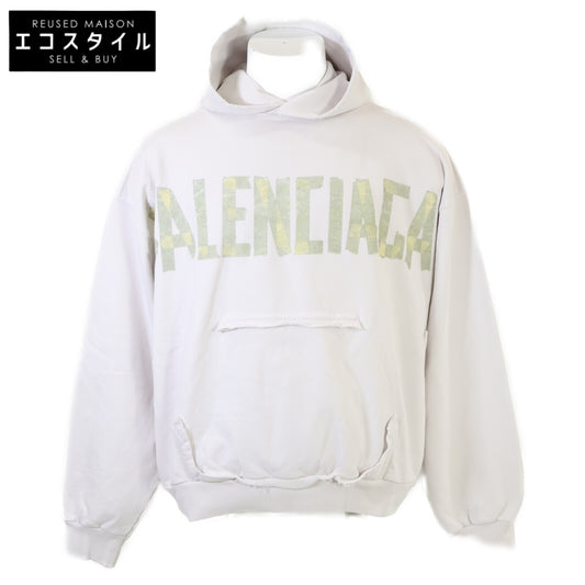 BALENCIAGA バレンシアガ 【美品/国内正規】744441 TOVB1 TAPE Type クラッシュ加工 プルオーバー パーカー/ トップス XXS