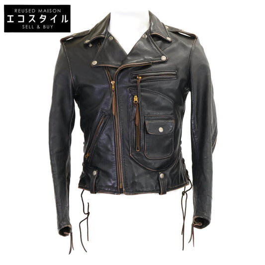 BUCO ブコ THE REAL McCOYS ザリアルマッコイズ J-21 タンニン鞣し ホースハイド レースアップ ダブルライダース ジャケット 36