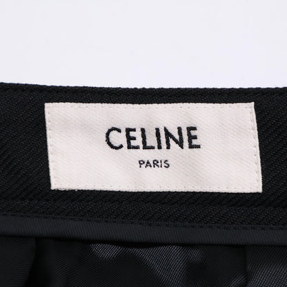 CELINE セリーヌ 2J536523K ﾌﾞﾗｯｸ ｸﾗｼｯｸ ｳｰﾙ ｽｶｰﾄ スカート 36