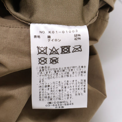COMOLI コモリ K01-01003 ﾍﾞｰｼﾞｭ ｺｯﾄﾝﾅｲﾛﾝ ｺｰﾁｼﾞｬｹｯﾄ ジャケット 1