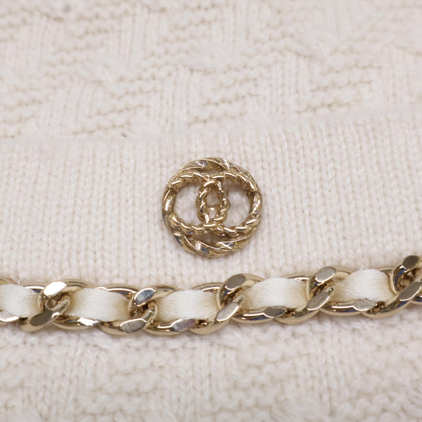 CHANEL シャネル 新品同様 国内正規 P75724K10893 ノーカラーニットジャケット カシミヤ トップス 34