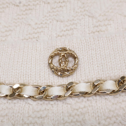 CHANEL シャネル 新品同様 国内正規 P75724K10893 ノーカラーニットジャケット カシミヤ トップス 34