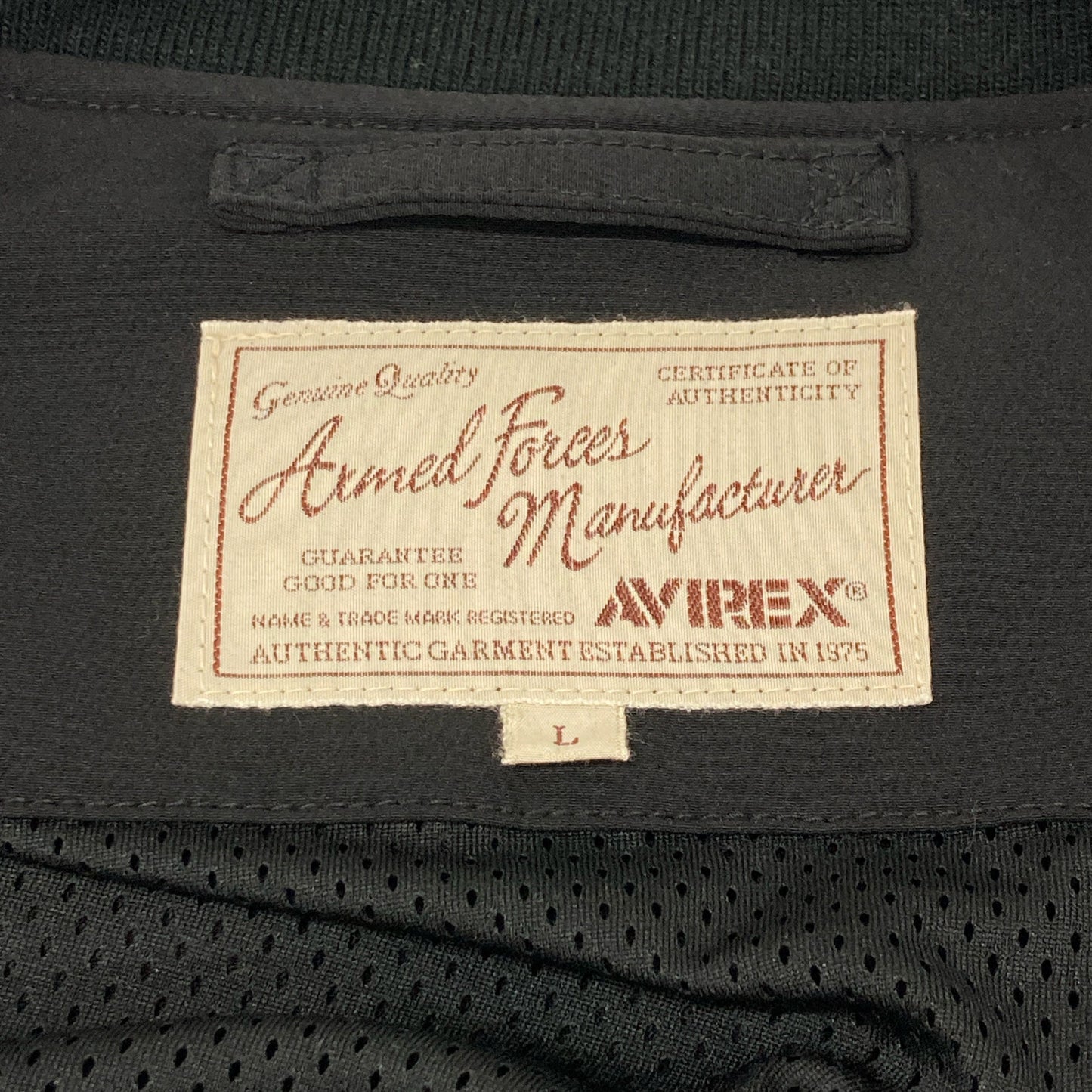 AVIREX アヴィレックス 6182175 STRETCH SOFT SHELL MA-1 ジャケット L