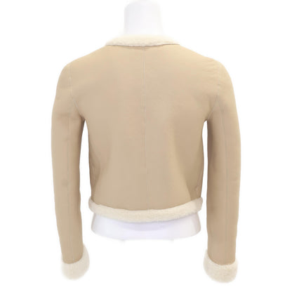 Valentino Garavani ヴァレンティノガラヴァーニ 美品 V金具 ムートン ジャケット