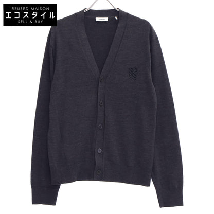 sandro サンドロ SHPTR00556 黒 ロゴ刺繍 ニットカーディガン トップス XL