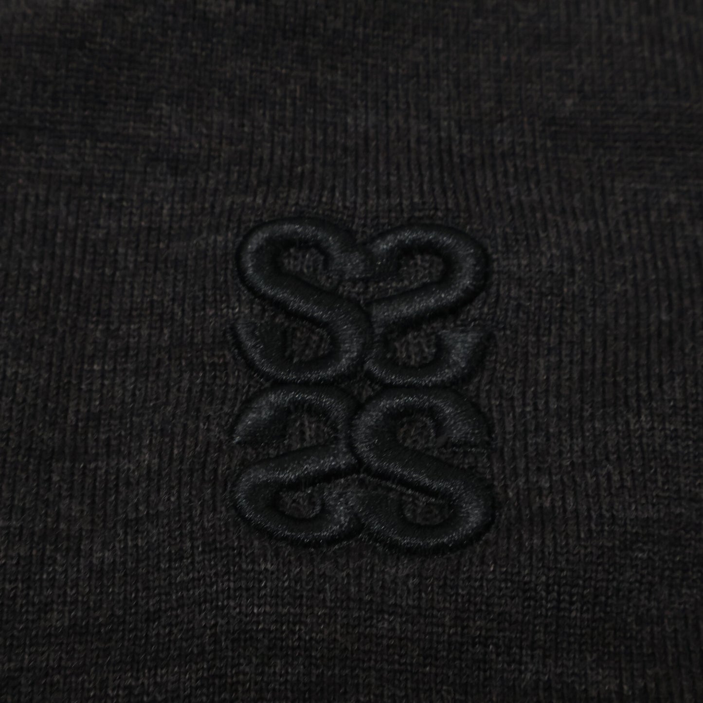 sandro サンドロ SHPTR00556 黒 ロゴ刺繍 ニットカーディガン トップス XL