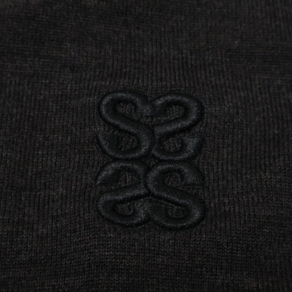 sandro サンドロ SHPTR00556 黒 ロゴ刺繍 ニットカーディガン トップス XL