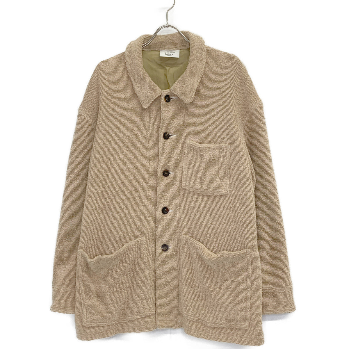 BASICKS ベイシックス LE0121W ﾊﾟｲﾙ地ｶﾊﾞｰｵｰﾙ ジャケット L