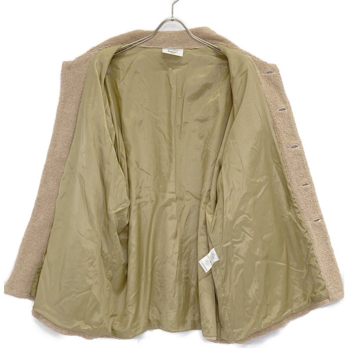 BASICKS ベイシックス LE0121W ﾊﾟｲﾙ地ｶﾊﾞｰｵｰﾙ ジャケット L