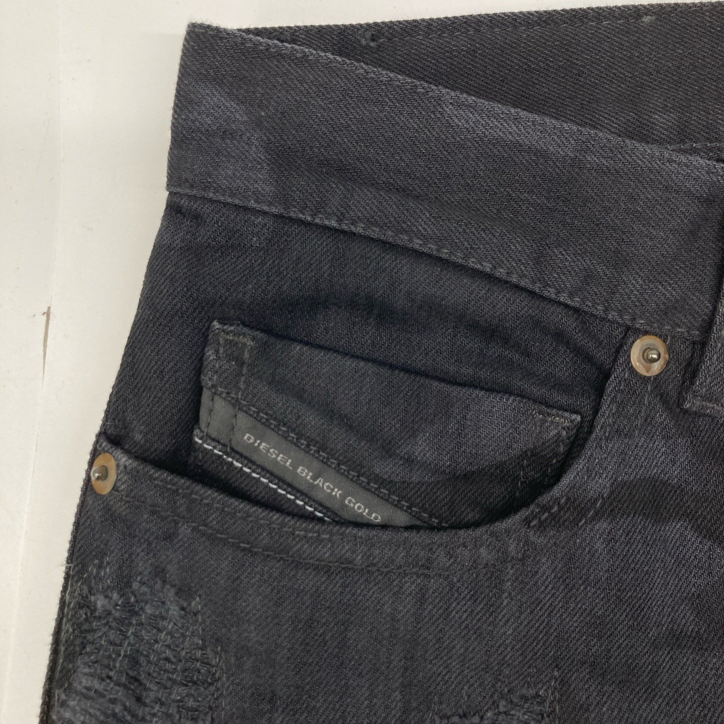 DIESEL BlackGold ディーゼルブラックゴールド TYPE-2813 ｶﾓﾌﾗｰｼﾞｭﾀﾞﾒｰｼﾞ加工ﾃﾞﾆﾑﾊﾟﾝﾂ ボトムス 30