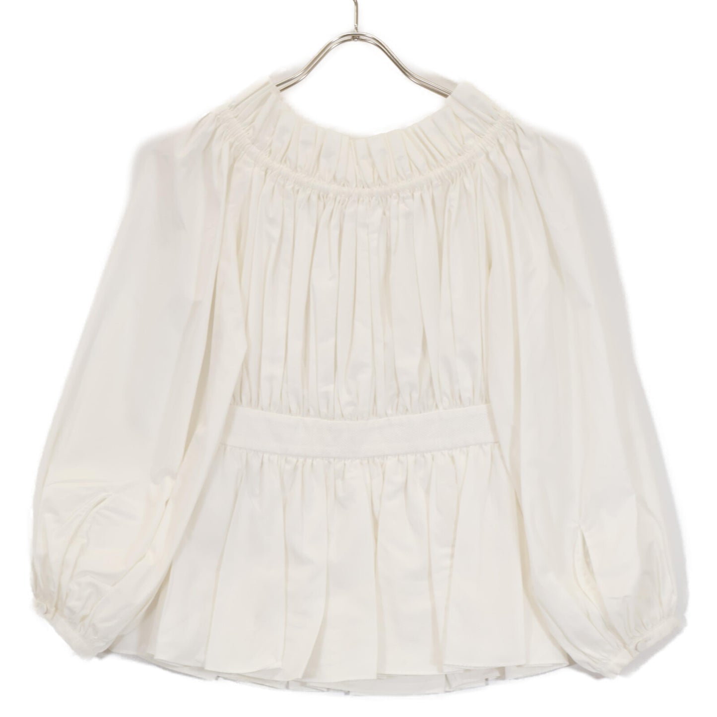 Alexander McQueen アレキサンダーマックイーン 733823 ﾎﾜｲﾄ ﾊﾞﾙﾄﾞｰｶﾗｰﾌﾞﾗｳｽ トップス 36