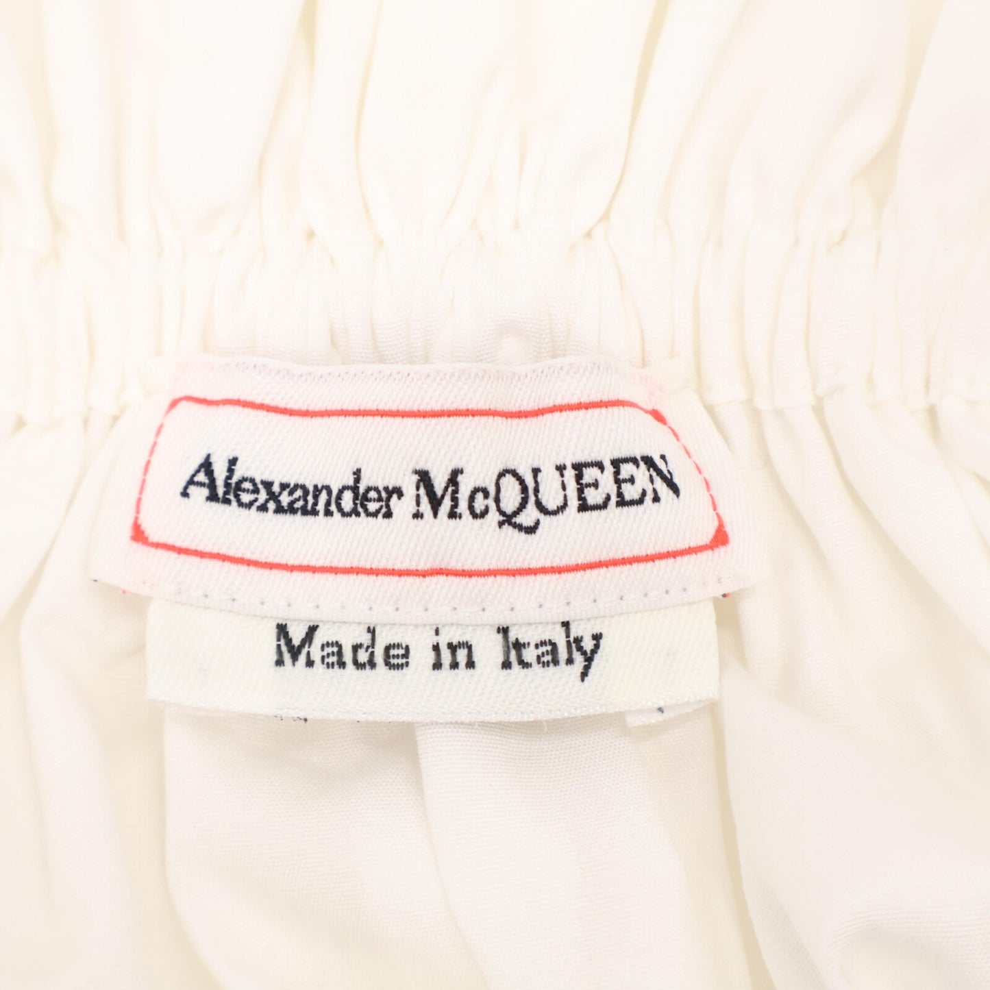 Alexander McQueen アレキサンダーマックイーン 733823 ﾎﾜｲﾄ ﾊﾞﾙﾄﾞｰｶﾗｰﾌﾞﾗｳｽ トップス 36