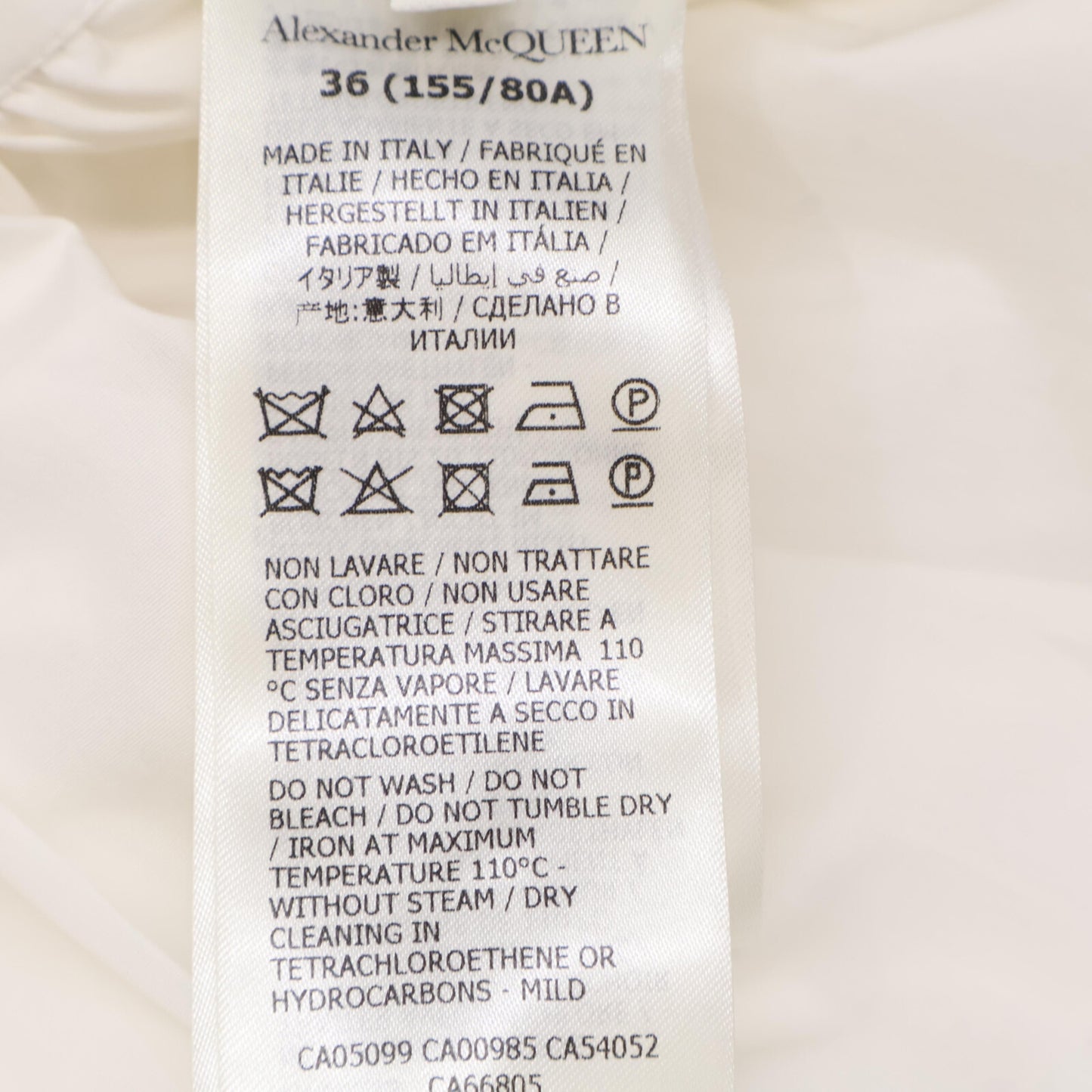 Alexander McQueen アレキサンダーマックイーン 733823 ﾎﾜｲﾄ ﾊﾞﾙﾄﾞｰｶﾗｰﾌﾞﾗｳｽ トップス 36