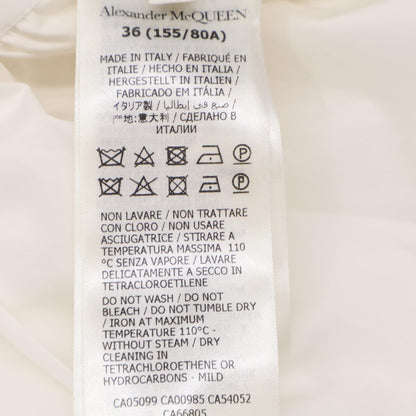 Alexander McQueen アレキサンダーマックイーン 733823 ﾎﾜｲﾄ ﾊﾞﾙﾄﾞｰｶﾗｰﾌﾞﾗｳｽ トップス 36