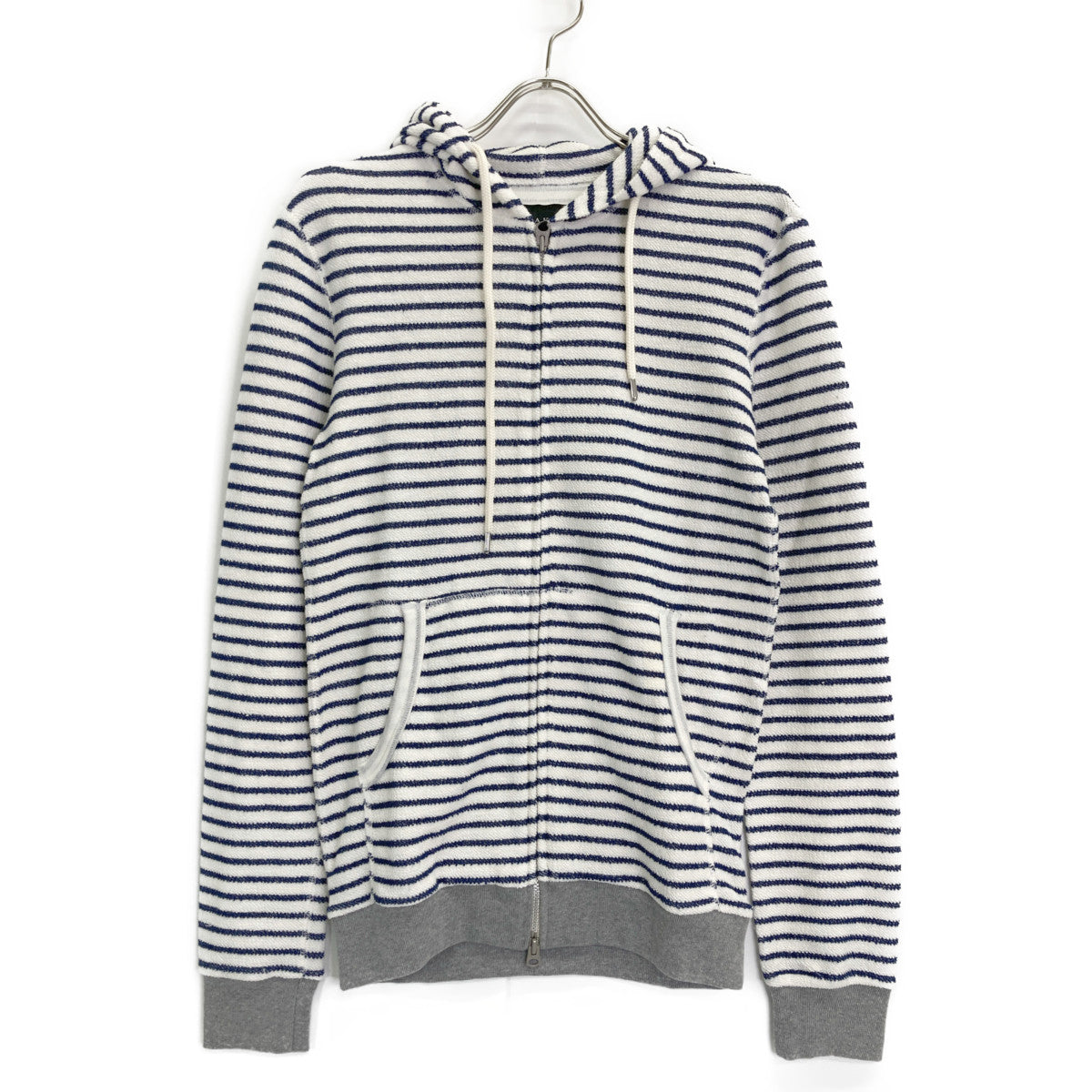 AKM エイケイエム ×ワールドワーカーズ relux WW parka ホワイト×ネイビー[J031-CNP009] トップス L