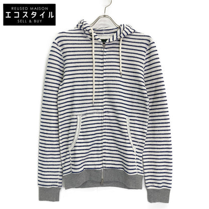 AKM エイケイエム ×ワールドワーカーズ relux WW parka ホワイト×ネイビー[J031-CNP009] トップス L