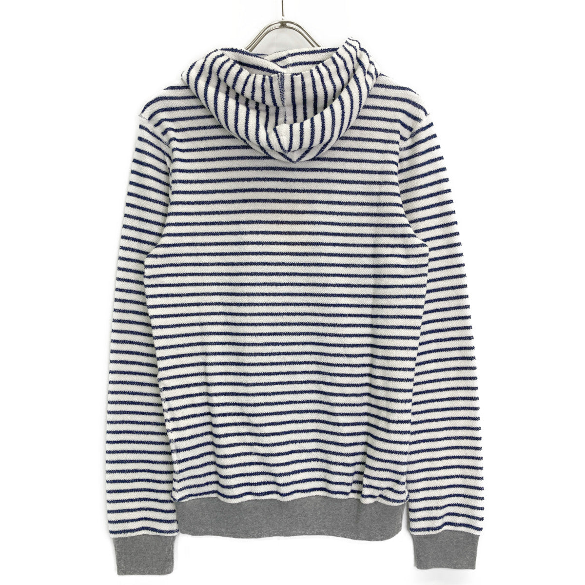 AKM エイケイエム ×ワールドワーカーズ relux WW parka ホワイト×ネイビー[J031-CNP009] トップス L