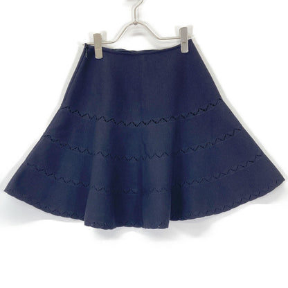 ALAIA アライア 5W9JB54CN180 ｶｯﾄﾜｰｸﾌﾚｱｽｶｰﾄ スカート 36