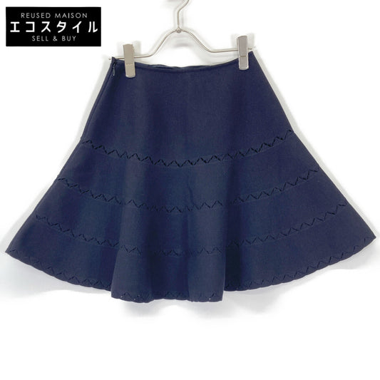 ALAIA アライア 5W9JB54CN180 ｶｯﾄﾜｰｸﾌﾚｱｽｶｰﾄ スカート 36