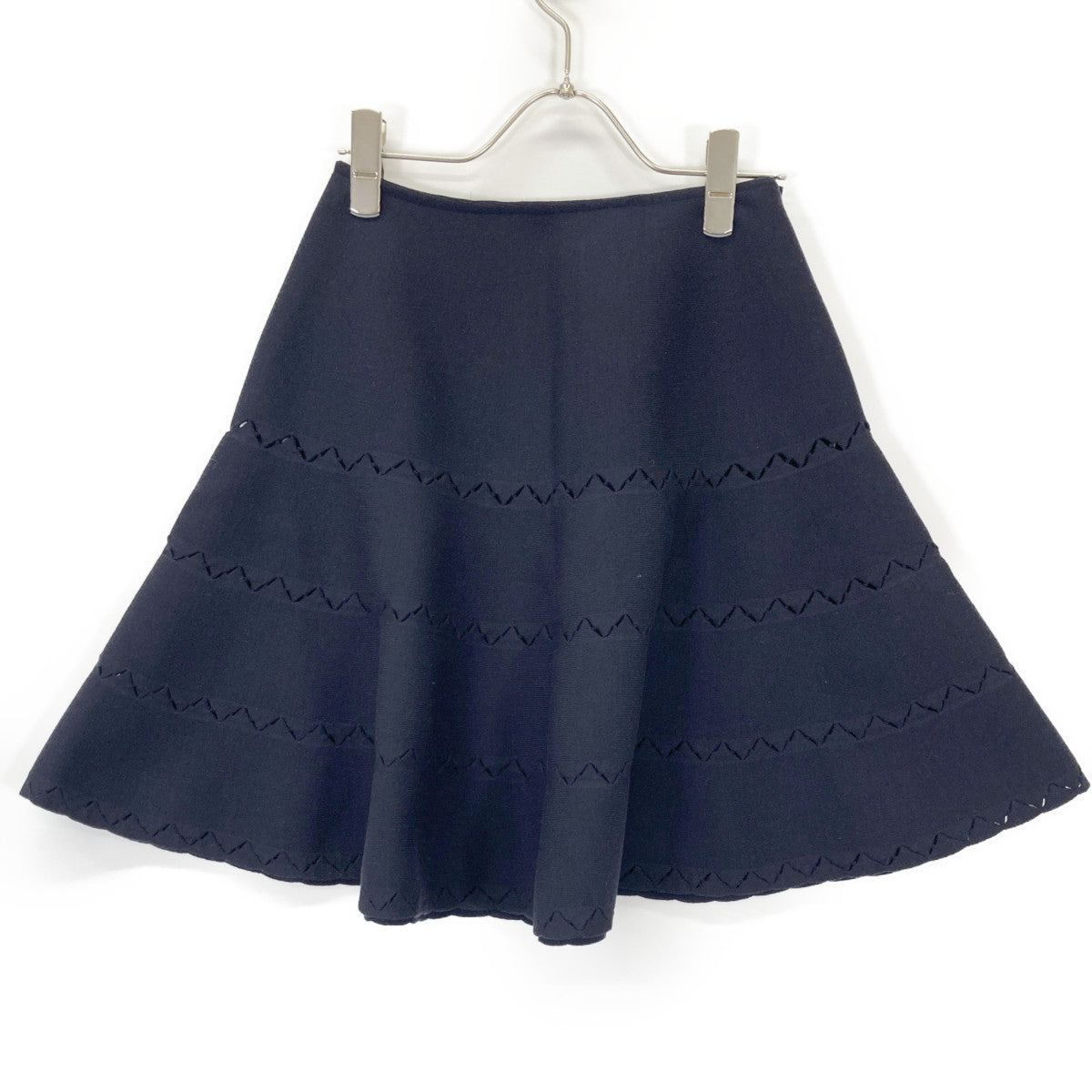 ALAIA アライア 5W9JB54CN180 ｶｯﾄﾜｰｸﾌﾚｱｽｶｰﾄ スカート 36