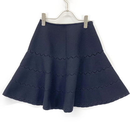 ALAIA アライア 5W9JB54CN180 ｶｯﾄﾜｰｸﾌﾚｱｽｶｰﾄ スカート 36