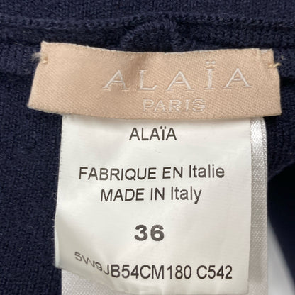 ALAIA アライア 5W9JB54CN180 ｶｯﾄﾜｰｸﾌﾚｱｽｶｰﾄ スカート 36