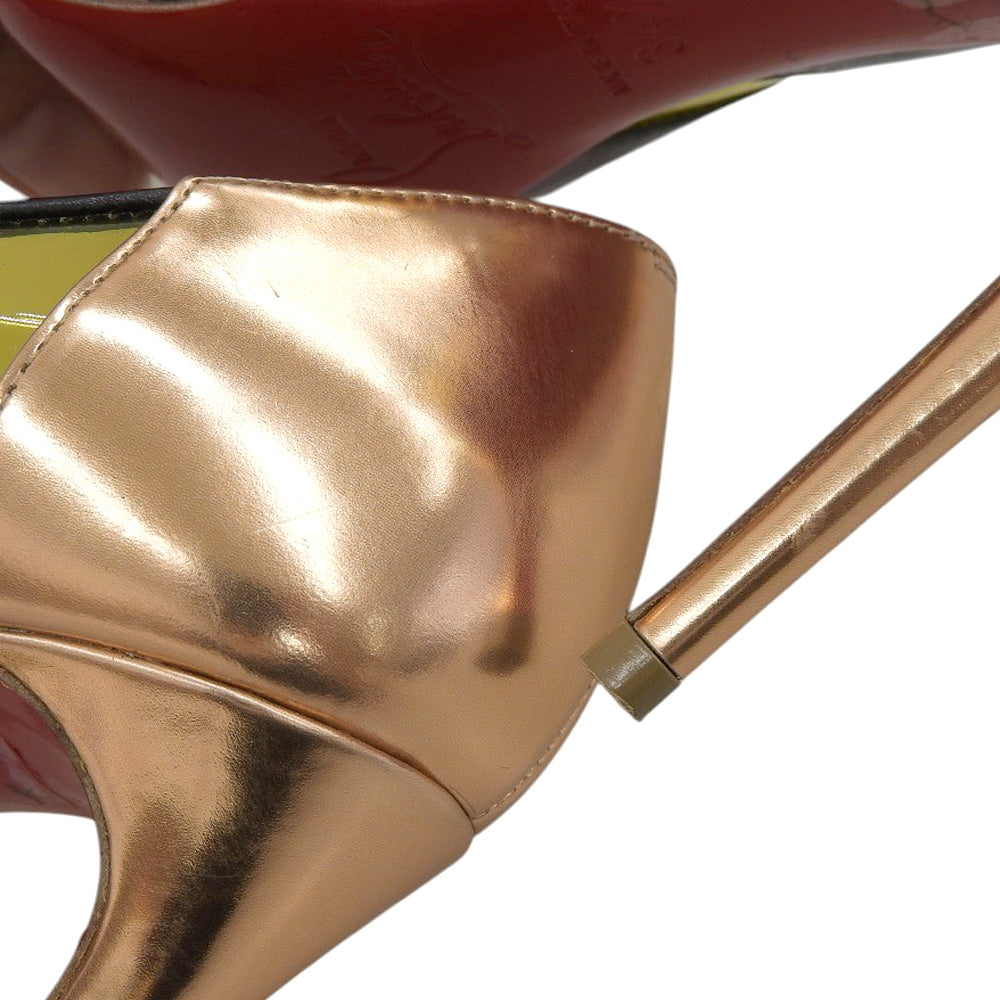 Christian Louboutin クリスチャンルブタン 美品 Bandy ストライプ ポインテッドトゥパンプス レディース マルチカラー 34 1/2 シューズ 34.5