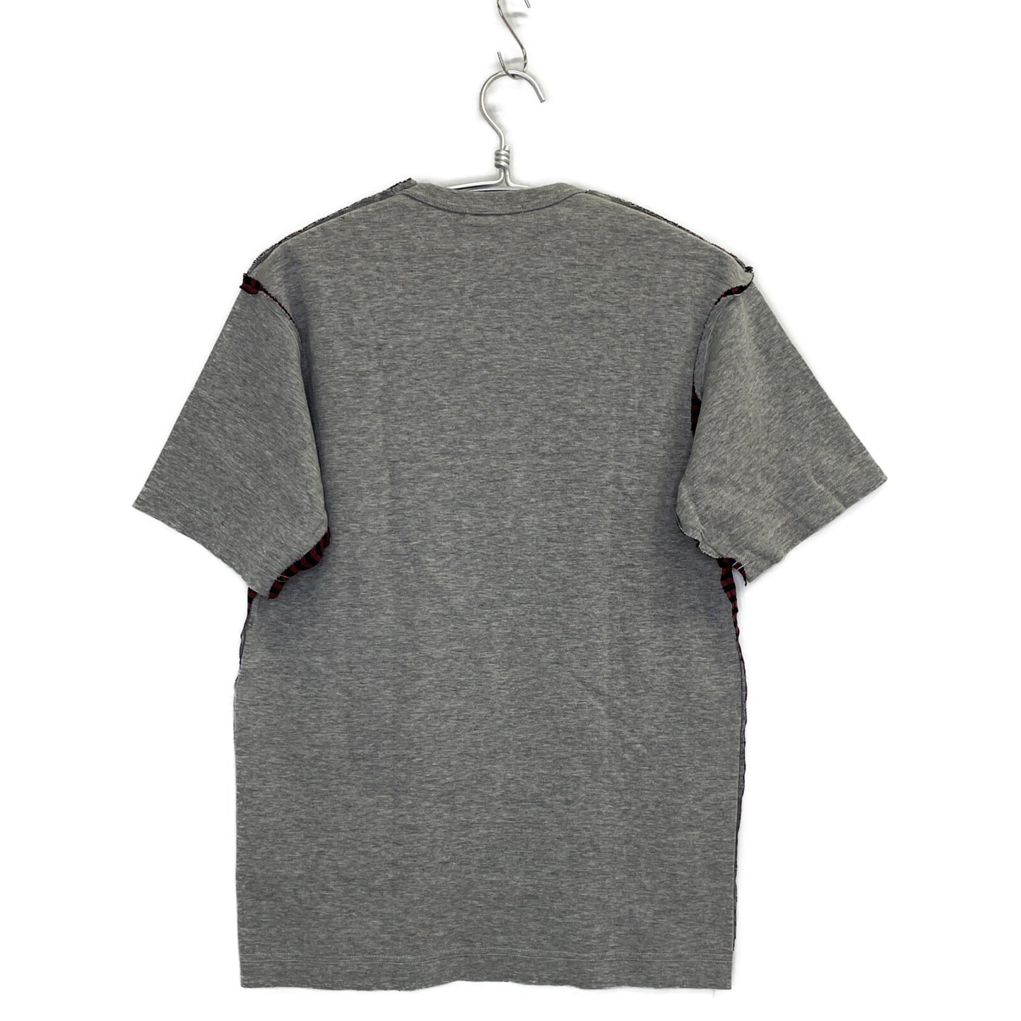 COMMEdesGARCONS HOMME コムデギャルソンオム ｸﾞﾚｰ AD2004 HO-T028 ﾎﾞｰﾀﾞｰ ｲﾝｻｲﾄﾞｱｳﾄ Tｼｬﾂ トップス M