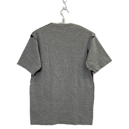 COMMEdesGARCONS HOMME コムデギャルソンオム ｸﾞﾚｰ AD2004 HO-T028 ﾎﾞｰﾀﾞｰ ｲﾝｻｲﾄﾞｱｳﾄ Tｼｬﾂ トップス M