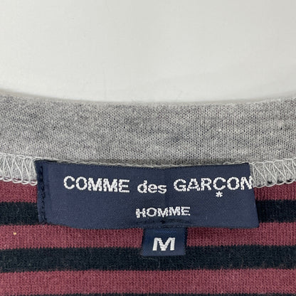 COMMEdesGARCONS HOMME コムデギャルソンオム ｸﾞﾚｰ AD2004 HO-T028 ﾎﾞｰﾀﾞｰ ｲﾝｻｲﾄﾞｱｳﾄ Tｼｬﾂ トップス M