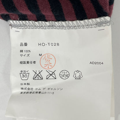 COMMEdesGARCONS HOMME コムデギャルソンオム ｸﾞﾚｰ AD2004 HO-T028 ﾎﾞｰﾀﾞｰ ｲﾝｻｲﾄﾞｱｳﾄ Tｼｬﾂ トップス M