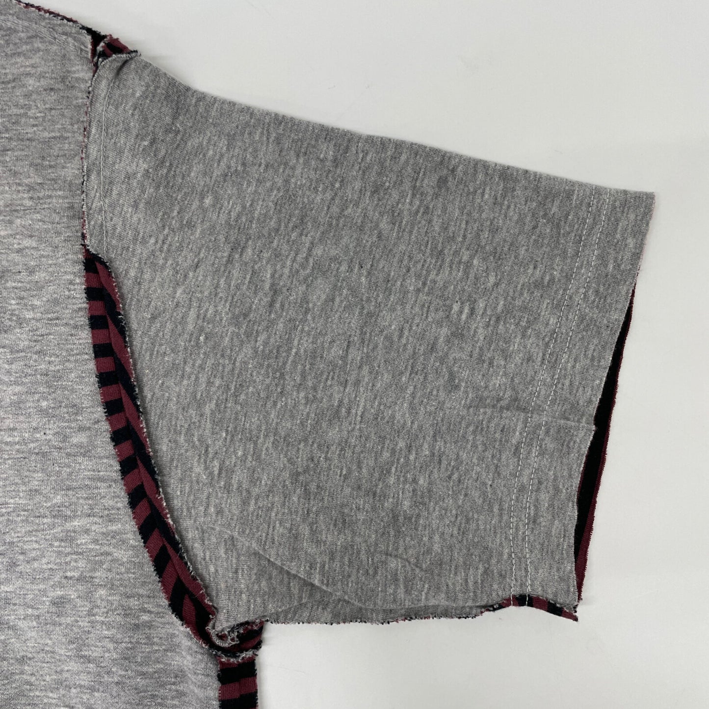 COMMEdesGARCONS HOMME コムデギャルソンオム ｸﾞﾚｰ AD2004 HO-T028 ﾎﾞｰﾀﾞｰ ｲﾝｻｲﾄﾞｱｳﾄ Tｼｬﾂ トップス M