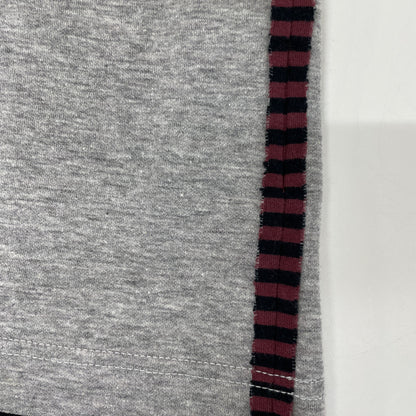 COMMEdesGARCONS HOMME コムデギャルソンオム ｸﾞﾚｰ AD2004 HO-T028 ﾎﾞｰﾀﾞｰ ｲﾝｻｲﾄﾞｱｳﾄ Tｼｬﾂ トップス M