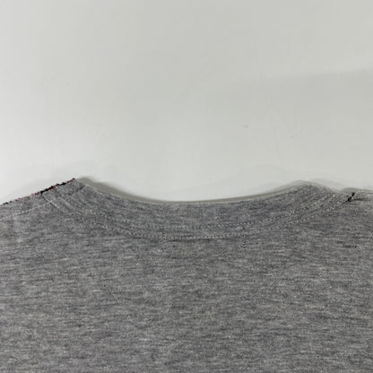 COMMEdesGARCONS HOMME コムデギャルソンオム ｸﾞﾚｰ AD2004 HO-T028 ﾎﾞｰﾀﾞｰ ｲﾝｻｲﾄﾞｱｳﾄ Tｼｬﾂ トップス M