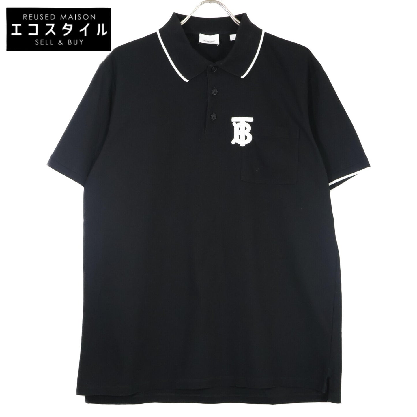 BURBERRY バーバリー PTCRSND80PAR 20SS ﾘｶﾙﾄﾞﾃｨｯｼ TBﾛｺﾞ刺繍ﾎﾟﾛｼｬﾂ トップス M