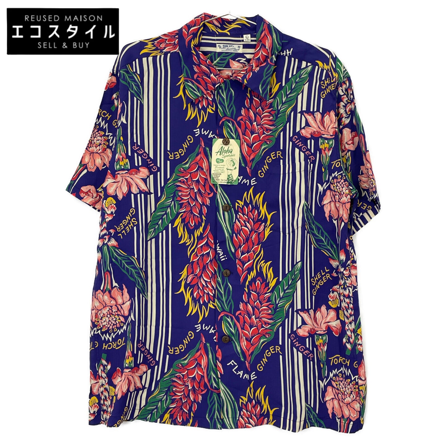 SUN SURF サンサーフ SS34448 RAYON S/S GINGER BLOSSOM トップス L